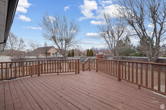 1455 E 100 S, Spanish Fork, UT 84660 - wooden terrace with a fenced backyard