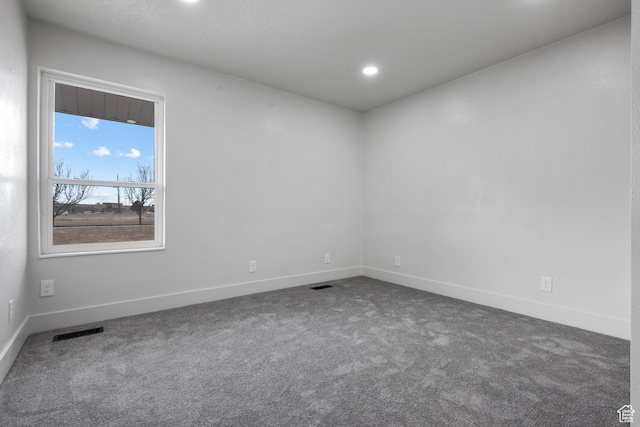 1455 E 100 S, Spanish Fork, UT 84660 - empty room with recessed lighting, baseboards, visible vents, and dark carpet