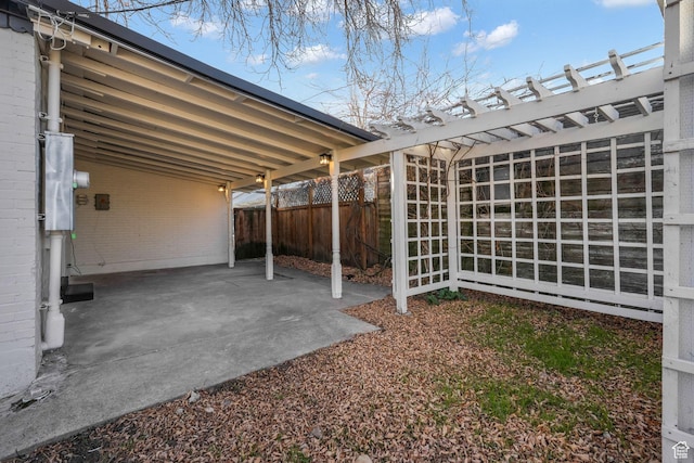 view of yard with a carport