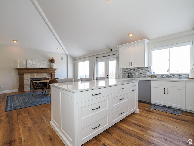 2960 E Oak Park Ln S, Holladay, UT 84117 - kitchen with dark wood-type flooring, dishwasher, a sink, and a healthy amount of sunlight