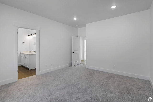 1471 S 130 W Unit 37, Salem, UT 84653 - unfurnished bedroom featuring ensuite bath, carpet, and sink