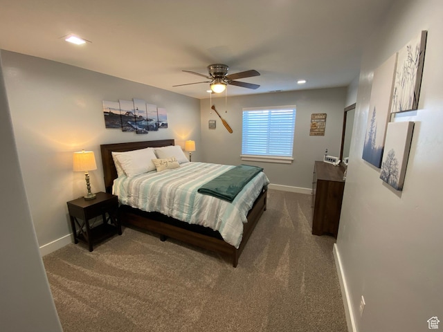 37 Wedge Way, Garden City, UT 84028 - bedroom featuring ceiling fan and carpet flooring