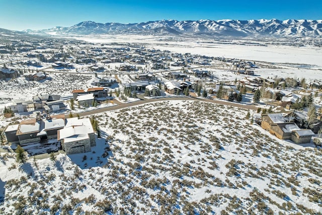 2473 E W View Trl, Park City, UT 84098 - snowy aerial view featuring a mountain view