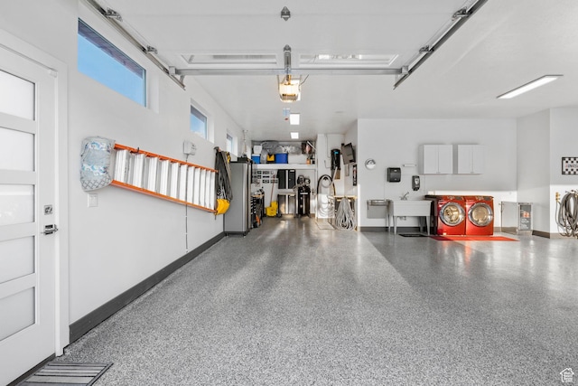 garage featuring a garage door opener