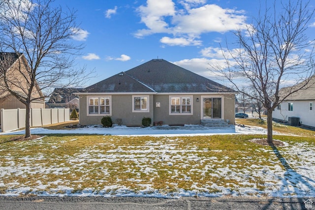 6228 W Apollo Way, Highland, UT 84003 - snow covered house featuring central air condition unit