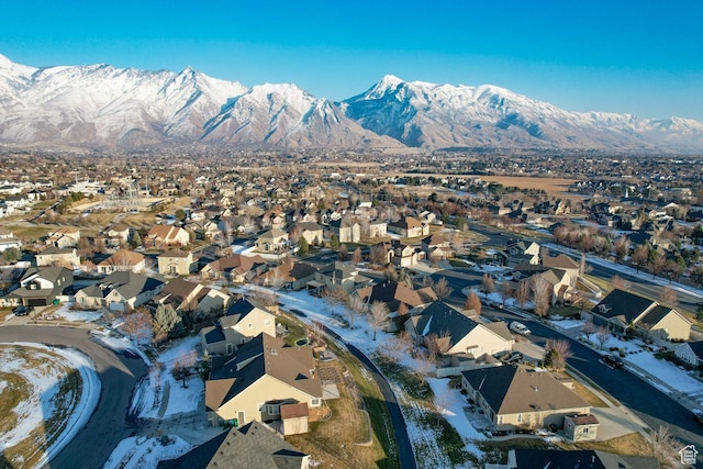 6228 W Apollo Way, Highland, UT 84003 - snowy aerial view with a mountain view