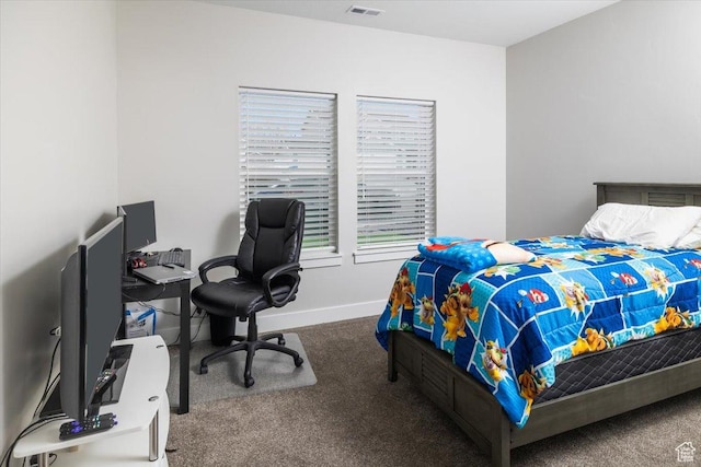 bedroom with carpet
