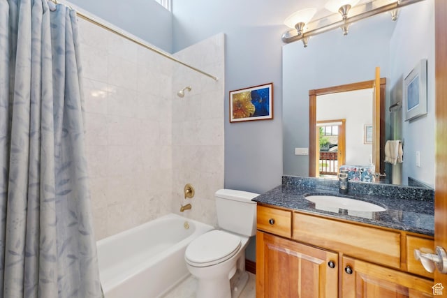 1 Spyglass Ct, Park City, UT 84060 - full bathroom featuring toilet, vanity, and shower / bath combo with shower curtain