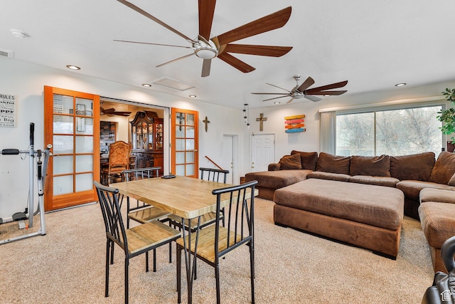 1450 E Gordon Ave N, Layton, UT 84040 - carpeted dining area with ceiling fan