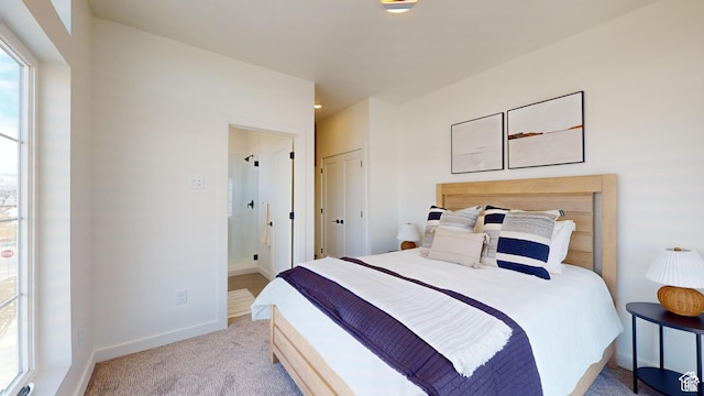 view of carpeted bedroom