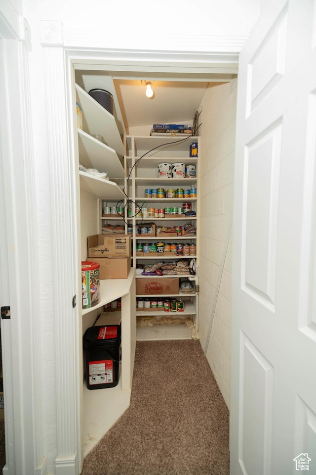 view of pantry