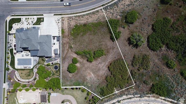 287 E Heritage Dr, Alpine, UT 84004 - aerial view of property and surrounding area with property boundaries highlighted