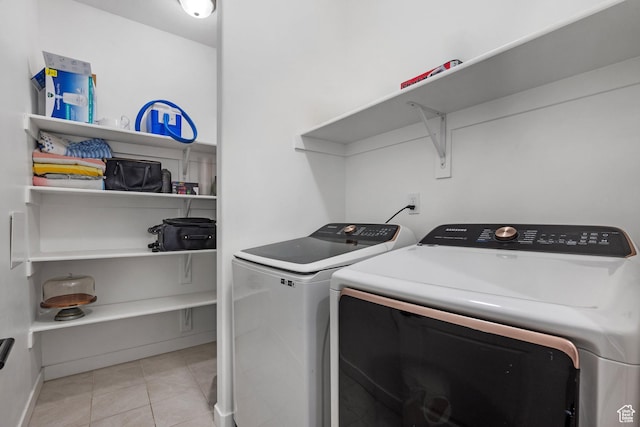 328 W 720th St S, American Fork, UT 84003 - clothes washing area featuring light tile patterned flooring and independent washer and dryer