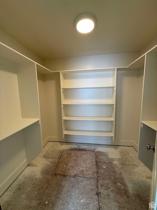 view of walk in closet