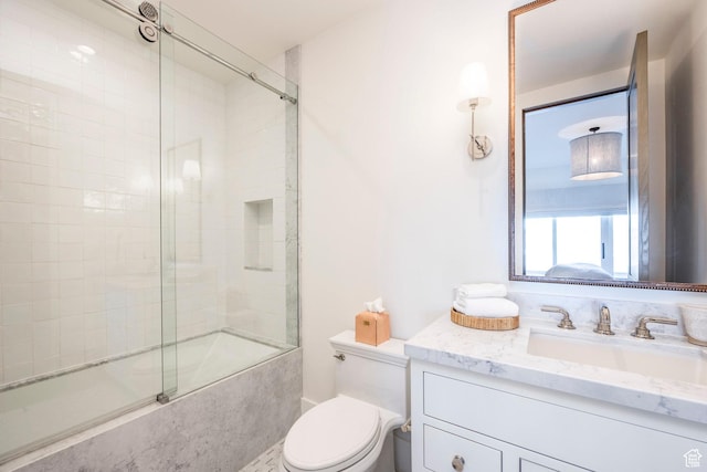 9491 N Promontory Summit Dr, Park City, UT 84098 - bathroom featuring toilet, shower / bath combination with glass door, and vanity