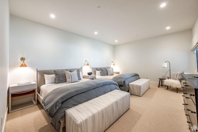 9491 N Promontory Summit Dr, Park City, UT 84098 - bedroom featuring light carpet, baseboards, and recessed lighting