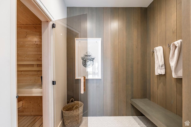 9491 N Promontory Summit Dr, Park City, UT 84098 - mudroom featuring wood walls