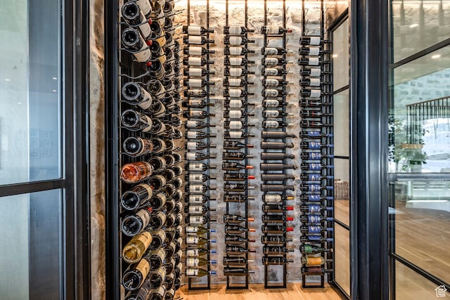 9491 N Promontory Summit Dr, Park City, UT 84098 - wine cellar with wood finished floors and electric panel