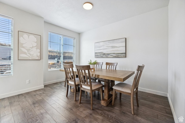 2344 N White Cliff Dr, Lehi, UT 84043 - dining area featuring dark wood-style flooring and baseboards