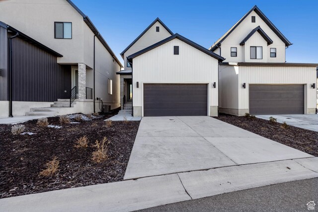 2344 N White Cliff Dr, Lehi, UT 84043 - modern farmhouse with a garage and concrete driveway