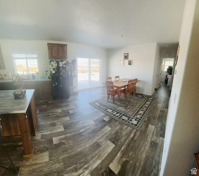 23711 W 12500 S, Stone, ID 83252 - dining room with dark hardwood / wood-style floors