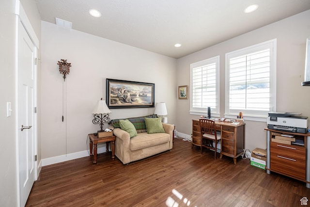 1206 W Holt Farm Ln, South Jordan, UT 84095 - office space with dark hardwood / wood-style floors