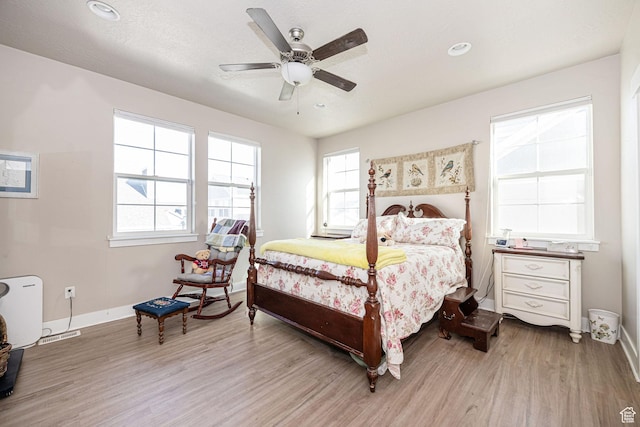1206 W Holt Farm Ln, South Jordan, UT 84095 - bedroom featuring ceiling fan and hardwood / wood-style floors
