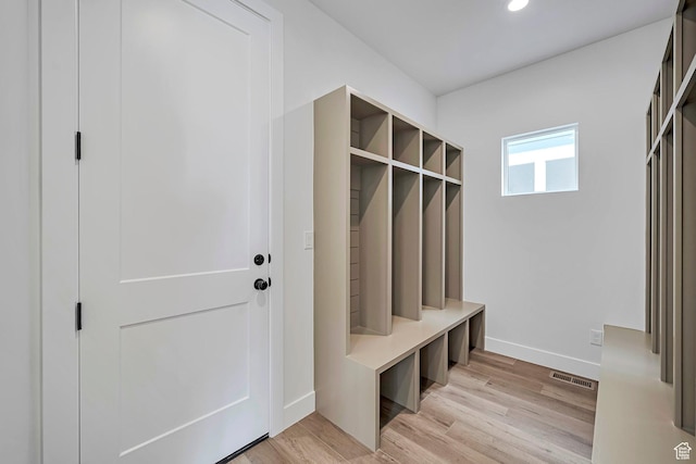 2946 N 1080 W, Lehi, UT 84043 - mudroom with recessed lighting, baseboards, visible vents, and light wood-type flooring