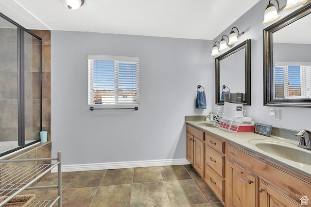 142 Green St, Layton, UT 84041 - bathroom featuring vanity and a shower with shower door