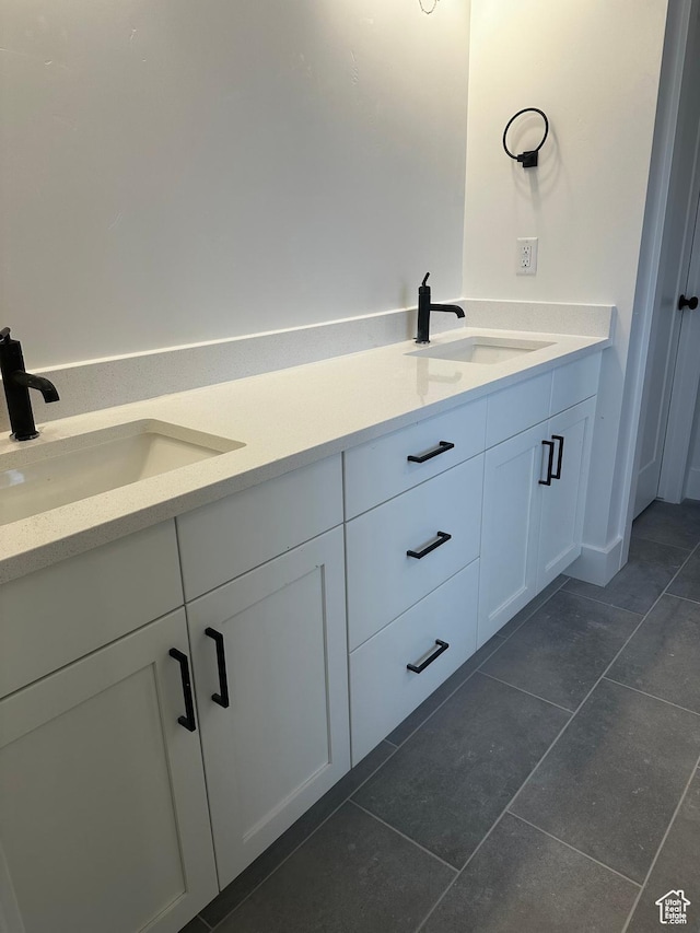 595 W 330 S, American Fork, UT 84003 - bathroom featuring double vanity, tile patterned flooring, and a sink