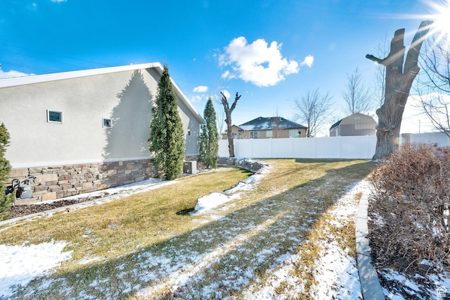 view of snowy yard