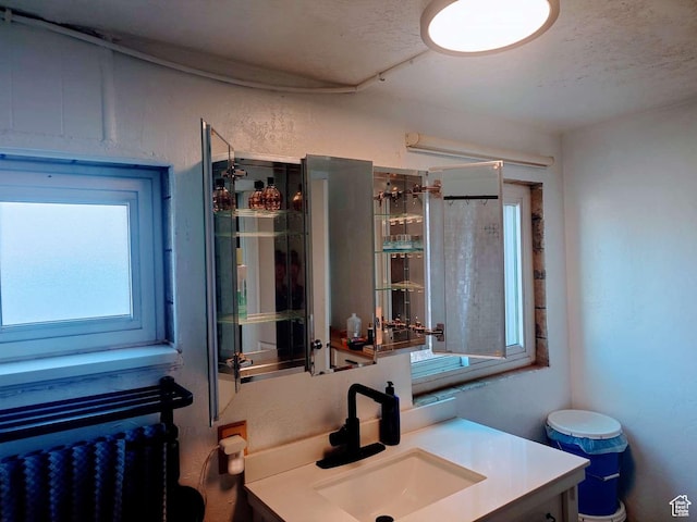 3260 Ogden Ave, Ogden, UT 84401 - bathroom featuring a textured ceiling and vanity
