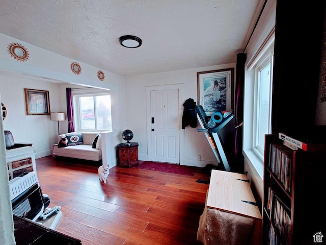 3260 Ogden Ave, Ogden, UT 84401 - living room featuring hardwood / wood-style flooring and a textured ceiling