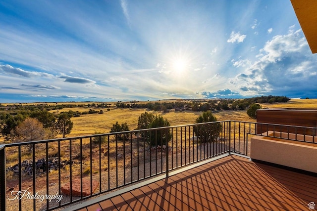 balcony with a rural view