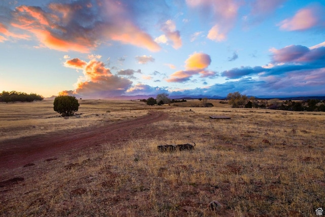 exterior space with a rural view
