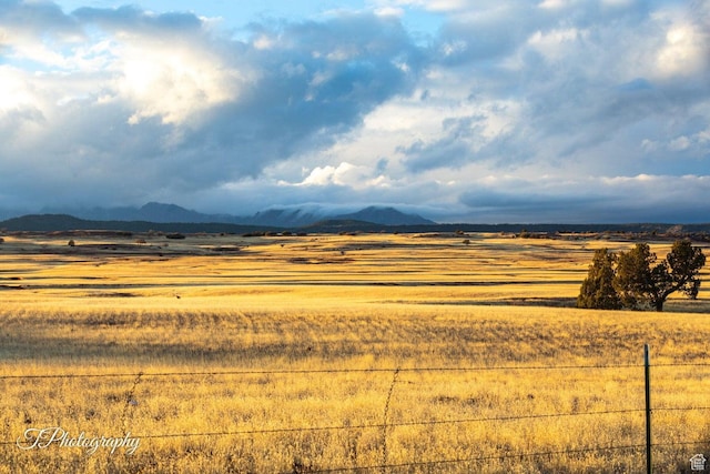 mountain view with a rural view