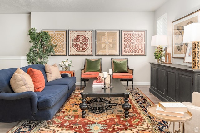 537 W Coyote Ridge Rd, Grantsville, UT 84029 - living room featuring hardwood / wood-style floors and a textured ceiling
