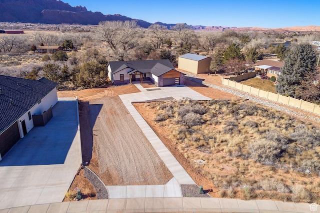 aerial view featuring a mountain view
