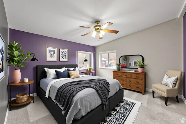 112 Arbor Dr, Moab, UT 84532 - bedroom with light carpet and ceiling fan