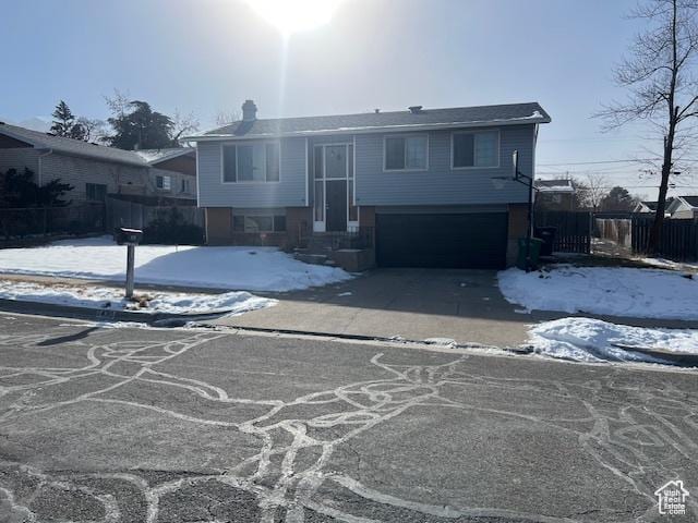 view of front of home featuring a garage