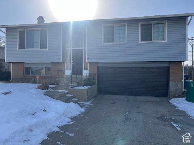 split foyer home with a garage