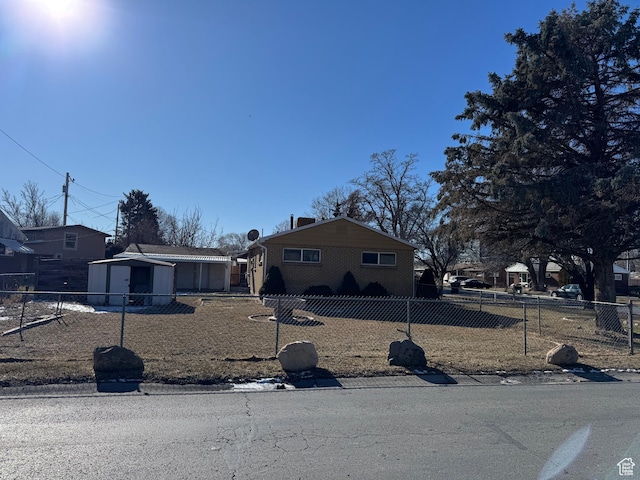 3375 S Meadowlark Dr, West Valley City, UT 84119 - view of front of property with a fenced front yard