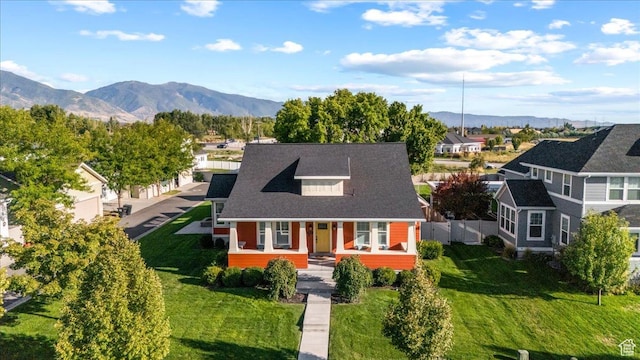 2025 W Orchard Harvest Dr, Kaysville, UT 84037 - view of front facade featuring a mountain view and covered porch