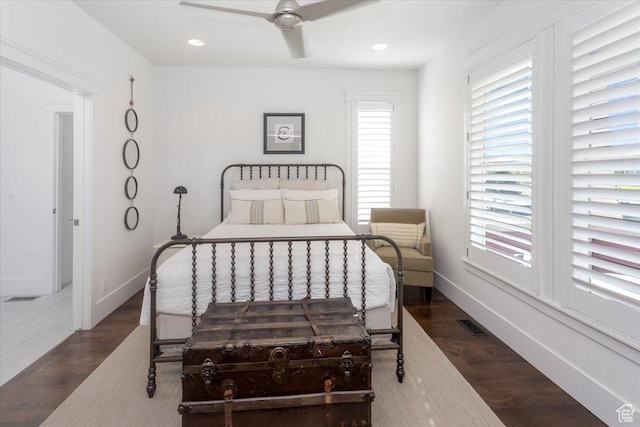 2025 W Orchard Harvest Dr, Kaysville, UT 84037 - bedroom featuring ceiling fan and dark wood-type flooring