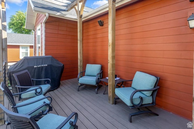 2025 W Orchard Harvest Dr, Kaysville, UT 84037 - deck featuring a pergola and area for grilling
