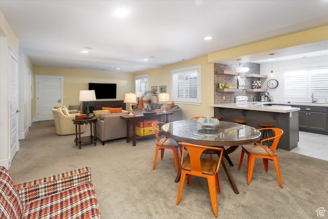 2025 W Orchard Harvest Dr, Kaysville, UT 84037 - dining area with light colored carpet
