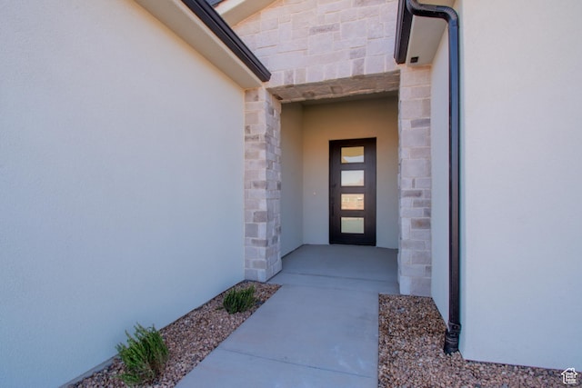 view of doorway to property