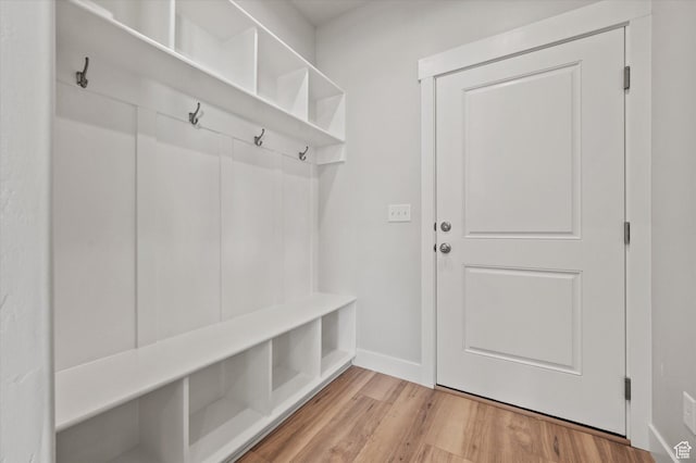 354 S 1150 E Unit 605, Smithfield, UT 84335 - mudroom featuring baseboards and light wood-style floors