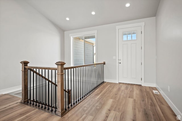 354 S 1150 E Unit 605, Smithfield, UT 84335 - foyer featuring baseboards, visible vents, and wood finished floors