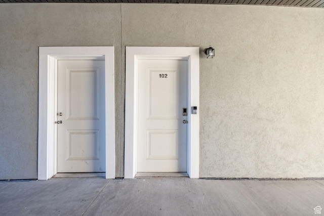 view of doorway to property